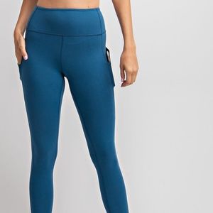 Teal Butter Fabric Leggings